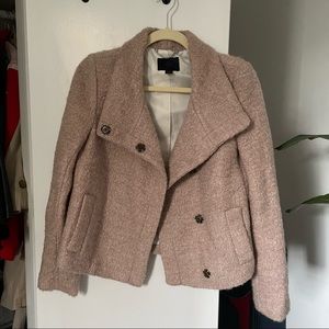 Pink cropped wool jacket